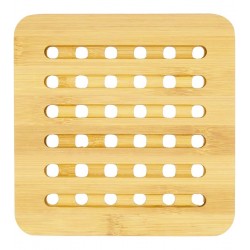 Descanso De Panela 15cm Em Bambu Quadrado Mimo Style